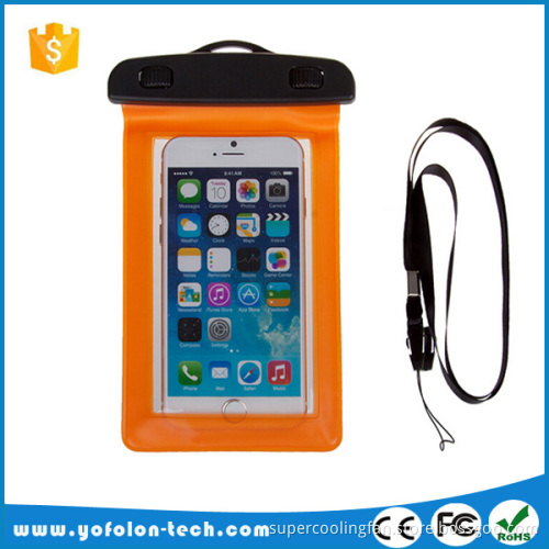 2017 high quality mobile phone pvc waterproof bag, clear waterproof cell phone case